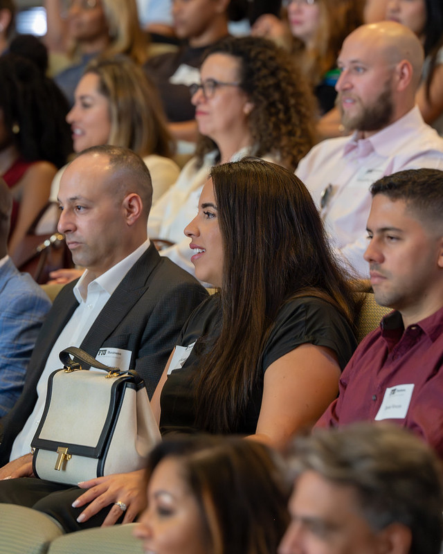 Attendees staring at the speaker