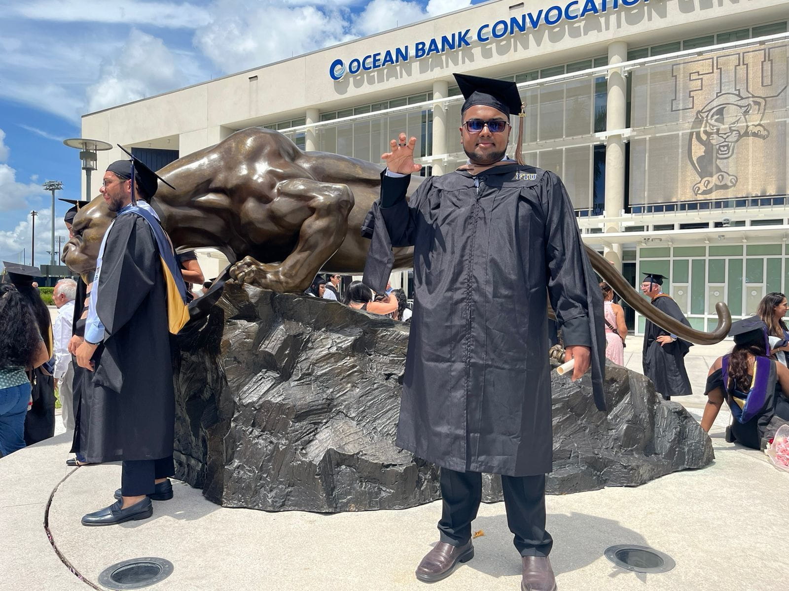 Nadeem Khan Mohammed at FIU Chapman Grad Commencement