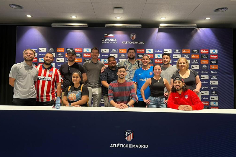 Students at the Metropolitano Stadium