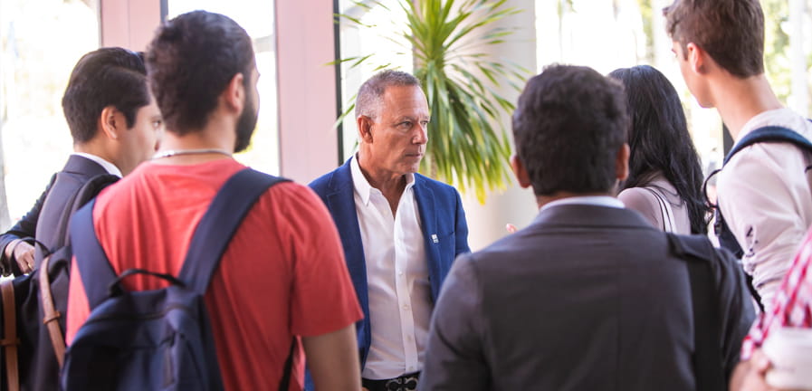Helping students rise in the business world through education has become Sabater's passion.