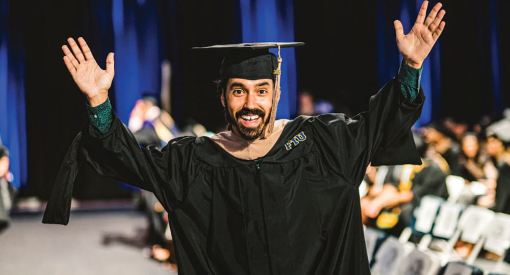 Daniel Diaz (MBA ’22) at the FIU Business summer commencement ceremony on July 31, 2022. 