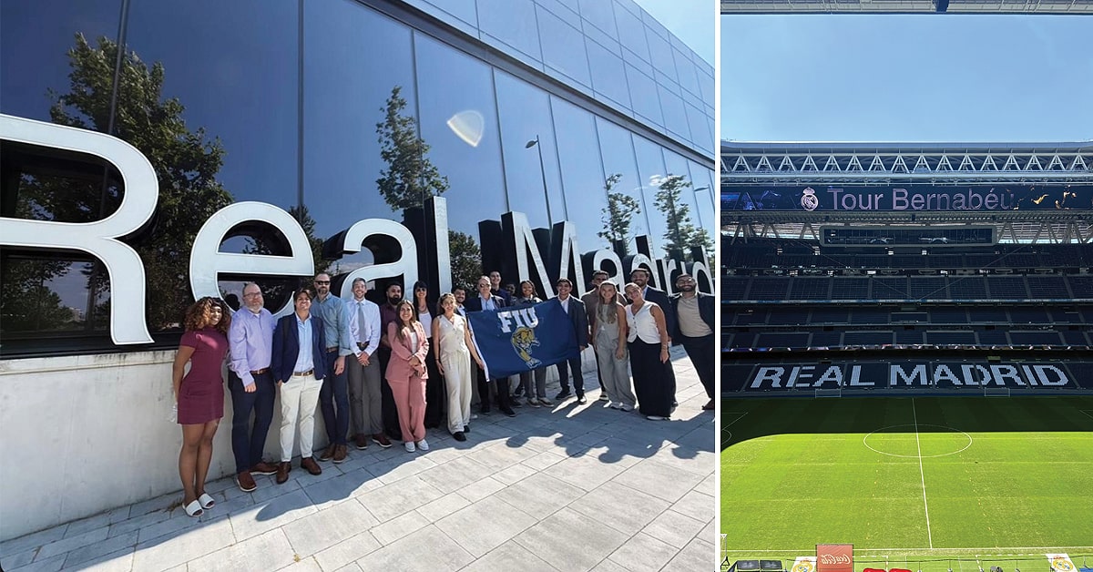 Students in the Real Madrid Experience, an immersive opportunity in Madrid held each spring.