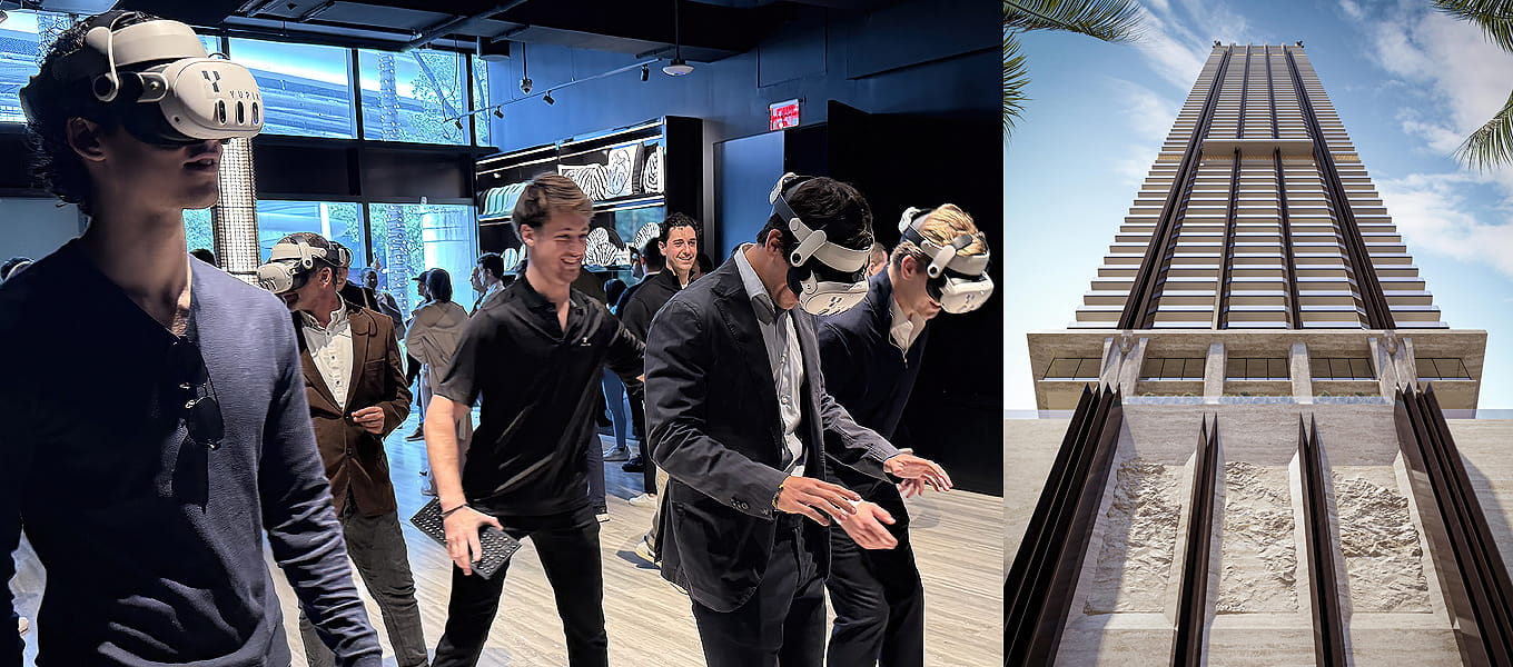 FIU Business MSIRE students use VR to tour 888 Brickell Ave.