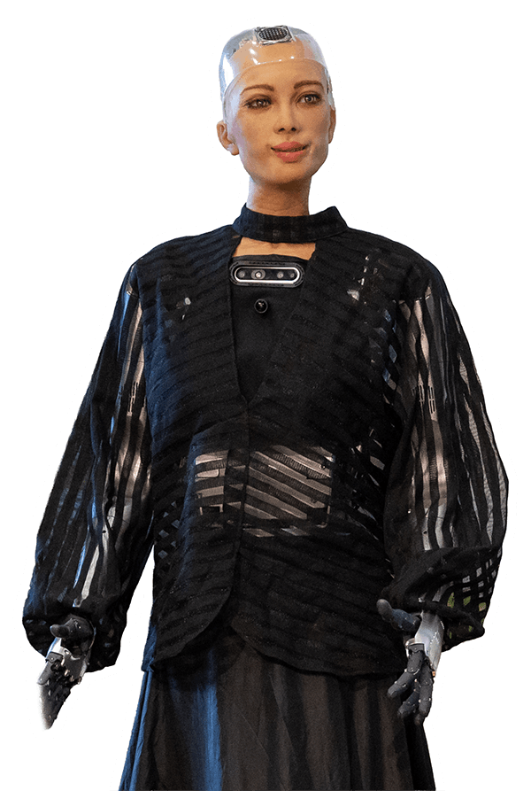 Humanoid robot “Sophia,” from AI Global Ventures.