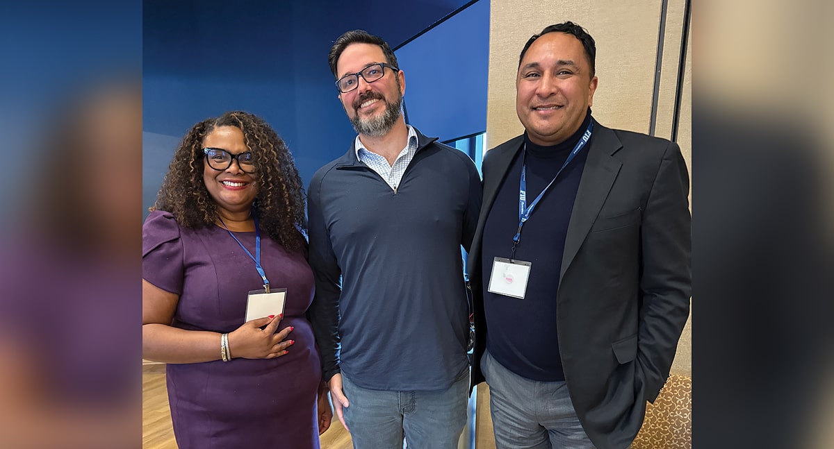 Karlene C. Cousins, Philip Rothaus, and Ramon Baez, at the 2025 ATOM x AIS Technology Innovation Challenge held February 10, 2025.