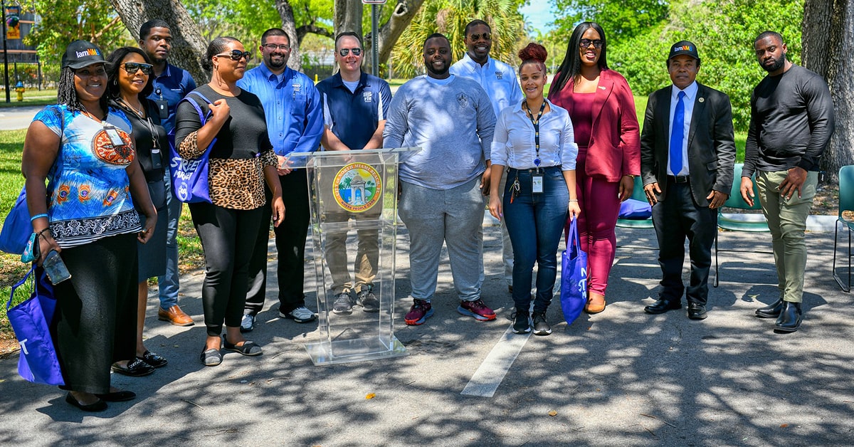 Canvassing kick off event with Florida SBDC at FIU team members and North Miami Beach Commissioners