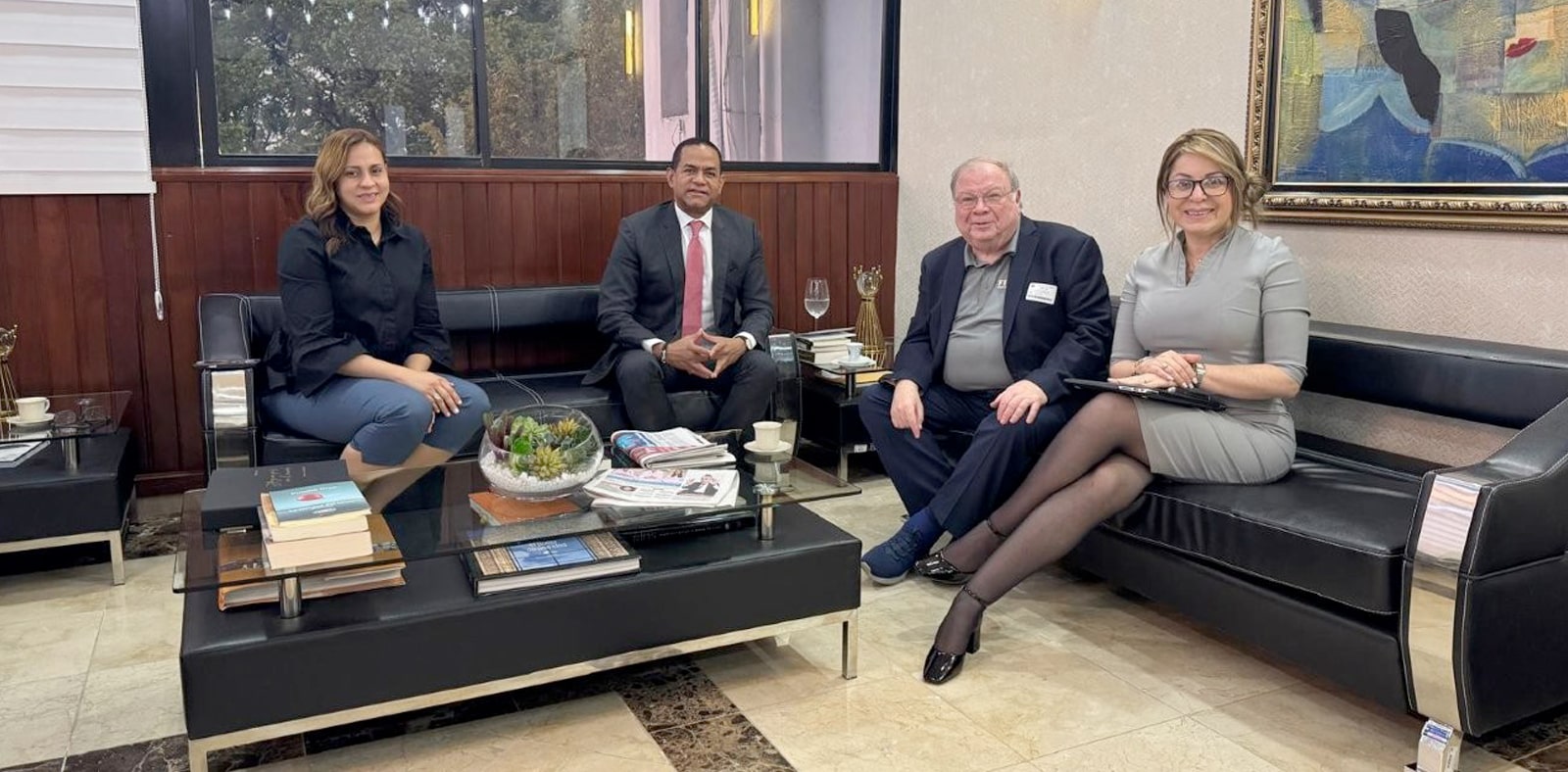 Marcos Kerbel, teaching professor of finance at FIU Business, and Julio Cesar Valentin Jiminian, superintendent of Insurance for the Dominican Republic.