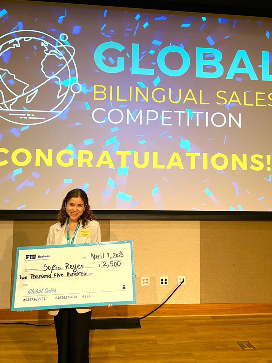 Sofia Reyes from Baylor University won best overall and a $2,500 check